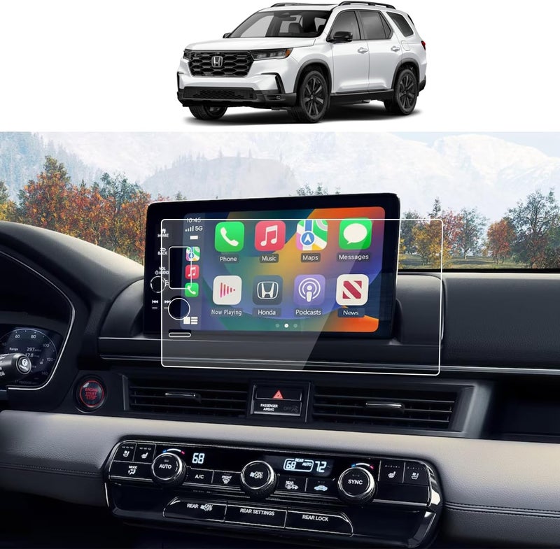 AZZIGO Tempered Glass Screen Protector For 2023 2024 2025 Honda Pilot (EX-L/TrailSport/Touring/Elite/Black Edition) 9 Inch Touchscreen Accessories HD - Image 1